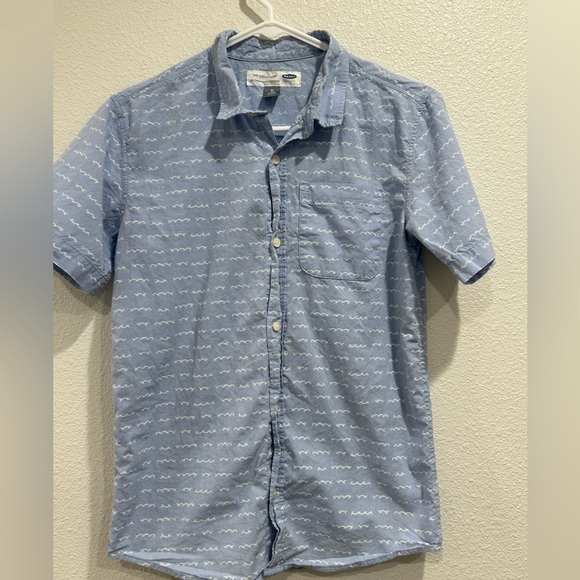 Old Navy boys the classic shirt button up ocean waves XL - Picture 1 of 8